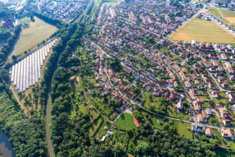 Solar field in the district Riedlingen in Donauwörth in the state Bavaria, Germany