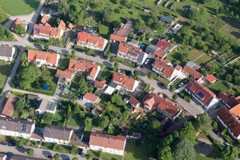 District Riedlingen in Donauwörth in the state Bavaria, Germany from above