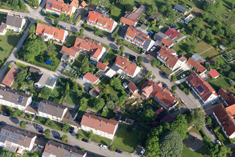 District Riedlingen in Donauwörth in the state Bavaria, Germany out of the air