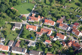 Bird's eye view of District Riedlingen in Donauwörth in the state Bavaria, Germany