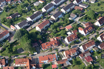 Ramberg settlement in the district Riedlingen in Donauwörth in the state Bavaria, Germany out of the air