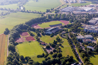 Ensemble of sports grounds of Hans-Leipelt-Schule and Ludwig-Boelkow-Schule, Staatliche Berufsschule Donauwoerth, Technikerschule in Donauwoerth in the state Bavaria, Germany