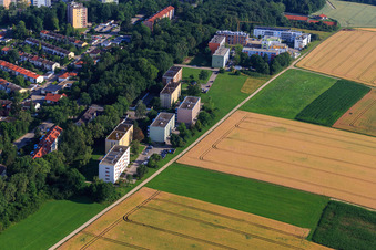 Apartment blocks on Birkenstrasse in Donauwörth in the state Bavaria, Germany