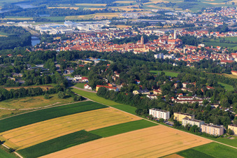 Old town view from the northeast in Donauwörth in the state Bavaria, Germany