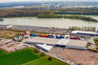 Oberwald Industrial Estate: Rhine Port COINTARGO in Wörth am Rhein in the state Rhineland-Palatinate, Germany