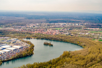 Althrhein around the Daimler site in Wörth am Rhein in the state Rhineland-Palatinate, Germany