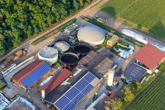 Biogas plants of Meerwarth Energie GmbH in the district Oberhausen in Oberhausen-Rheinhausen in the state Baden-Wuerttemberg, Germany