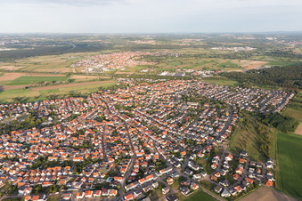 Aerial photograpy of District Sankt Leon in St. Leon-Rot in the state Baden-Wuerttemberg, Germany