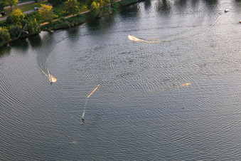 St. Leon water ski facility on Lake St. Leon in the district Sankt Leon in St. Leon-Rot in the state Baden-Wuerttemberg, Germany