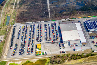 Oberwald industrial area, Nuss forwarding company in Wörth am Rhein in the state Rhineland-Palatinate, Germany