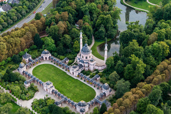 Building of the mosque in the castle park of Schwetzingen in the state Baden-Wurttemberg, Germany