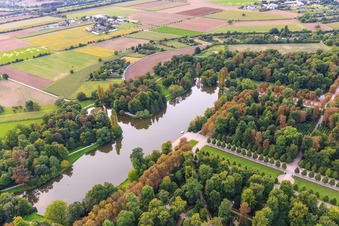 Pond in the Schwetzingen Palace Gardens in Schwetzingen in the state Baden-Wuerttemberg, Germany