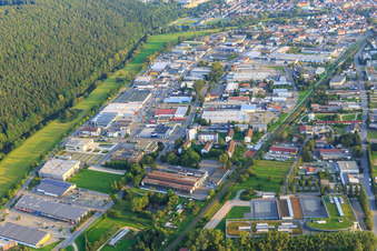 Industrial area Bei der Schmelze with KARL STORZ SE & Co. KG – headquarters, Camfil APC GmbH, TEDi GmbH & Co. KG and KLS Martin Group in Tuttlingen in the state Baden-Wuerttemberg, Germany