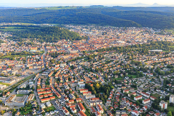 City overview from the north in Tuttlingen in the state Baden-Wuerttemberg, Germany