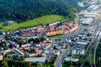 Building and production halls on the premises of the pharmaceutical manufacturers B. Braun Vet Care GmbH in Tuttlingen in the state Baden-Wurttemberg, Germany