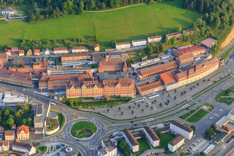 Aerial view of Aesculap AG (B. Braun) in Tuttlingen in the state Baden-Wuerttemberg, Germany