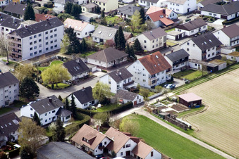 Oblique view of At the water tower in Kandel in the state Rhineland-Palatinate, Germany