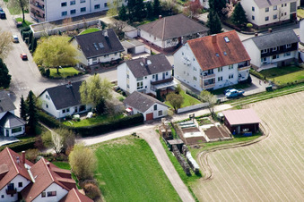 At the water tower in Kandel in the state Rhineland-Palatinate, Germany from above