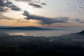 Bird's eye view of District Bodman in Bodman-Ludwigshafen in the state Baden-Wuerttemberg, Germany