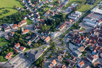 Industrial and commercial area Industriestrasse in Messkirch in the state Baden-Wurttemberg, Germany
