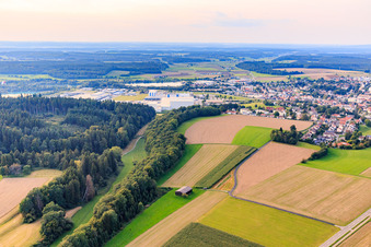 Geberit Logistik GmbH from the south in Pfullendorf in the state Baden-Wuerttemberg, Germany