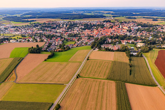 View of the town from the south in Pfullendorf in the state Baden-Wuerttemberg, Germany