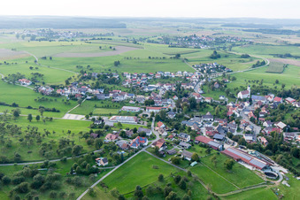 Aerial view of Mühlingen in the state Baden-Wuerttemberg, Germany