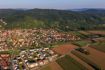 New development area in Kisselließ, Am Ziegelbuckel in Laudenbach in the state Baden-Wuerttemberg, Germany