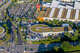 Car dealership building of Auto Knapp GmbH in Weinheim in the state Baden-Wurttemberg, Germany