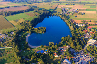Swimming lake Heddesheim in Heddesheim in the state Baden-Wuerttemberg, Germany