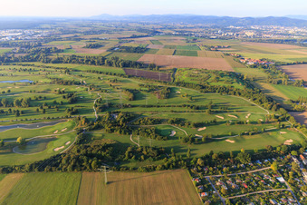 Aerial photograpy of Golf course Heddesheim Gut Neuzenhof in Heddesheim in the state Baden-Wuerttemberg, Germany