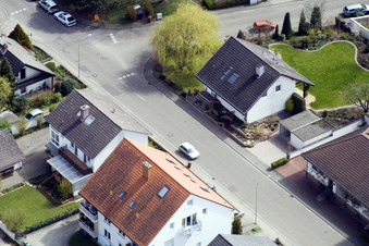 Oblique view of At the water tower in Kandel in the state Rhineland-Palatinate, Germany