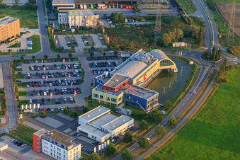 Oblique view of Fitness studio Pfitzenmeier Premium Resort Bensheim in Bensheim in the state Hesse, Germany