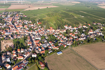District Heßloch in Dittelsheim-Heßloch in the state Rhineland-Palatinate, Germany viewn from the air