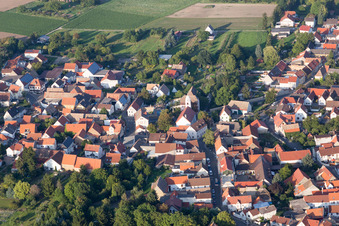District Dittelsheim in Dittelsheim-Heßloch in the state Rhineland-Palatinate, Germany out of the air
