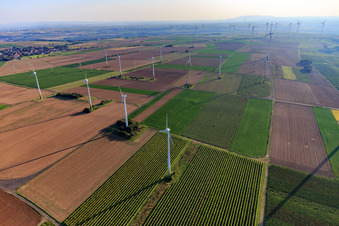 Hochborn-Gau-Heppenheim wind farm in Gau-Heppenheim in the state Rhineland-Palatinate, Germany