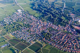Bird's eye view of District Godramstein in Landau in der Pfalz in the state Rhineland-Palatinate, Germany