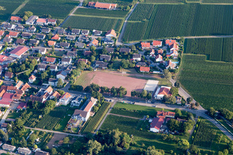 District Nußdorf in Landau in der Pfalz in the state Rhineland-Palatinate, Germany seen from above