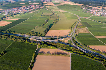 A65 exit Landau-Nord in the district Dammheim in Landau in der Pfalz in the state Rhineland-Palatinate, Germany