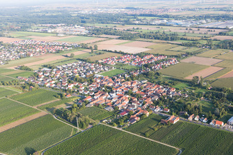 Aerial photograpy of District Dammheim in Landau in der Pfalz in the state Rhineland-Palatinate, Germany