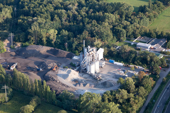 Asphalt plant in Landau in der Pfalz in the state Rhineland-Palatinate, Germany
