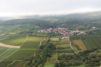 Drone recording of District Gleiszellen in Gleiszellen-Gleishorbach in the state Rhineland-Palatinate, Germany