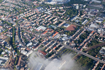 Landau in der Pfalz in the state Rhineland-Palatinate, Germany seen from above