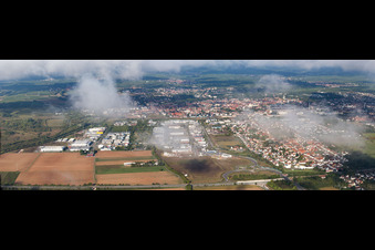 Aerial view of District Queichheim in Landau in der Pfalz in the state Rhineland-Palatinate, Germany