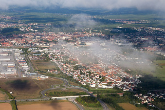 Aerial photograpy of District Queichheim in Landau in der Pfalz in the state Rhineland-Palatinate, Germany