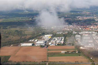 Bird's eye view of Landau in der Pfalz in the state Rhineland-Palatinate, Germany