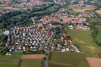 District Billigheim in Billigheim-Ingenheim in the state Rhineland-Palatinate, Germany out of the air