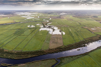 Aerial photograpy of Billum in the state South Denmark, Denmark