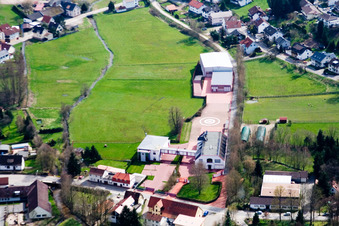Aerial view of District Affolterbach in Wald-Michelbach in the state Hesse, Germany