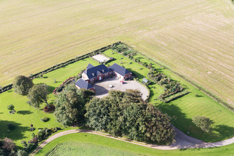 Aerial photograpy of Varde in the state South Denmark, Denmark